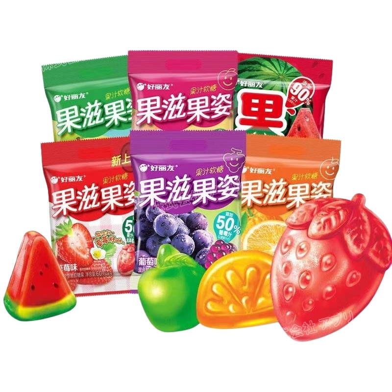 【10袋セット】ORION フルーツ味 グミ 果物味 話題沸騰 咀嚼音 ソフトキャンディ 人気お菓子 韓国
