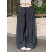 通勤スタイル ハイウエスト ストレートロングパンツ