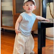 2026夏 韓国風子供服 キッズ服 ベビー服 男女兼用 トップス ベスト 半袖 Tシャツ トップス