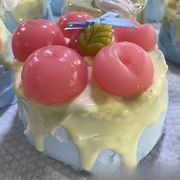 【新入荷】クリーミースクイーズ ピーチミントケーキ おもちゃ 水感スクイーズ 超柔らか