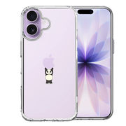 iPhone17 側面ソフト 背面ハード ハイブリッド クリア ケース パンダ 重量挙げ 並感