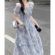 【日本倉庫即納】 ティアードロングワンピースレディース夏服