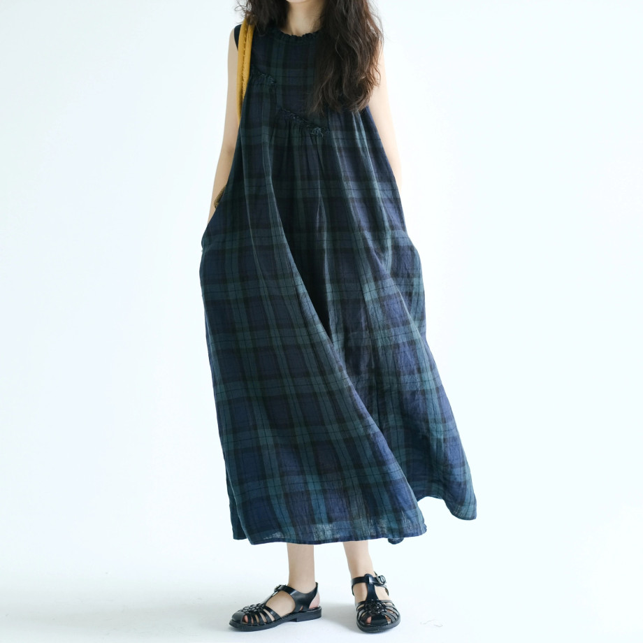 ワンピース レディース 夏新作 ロングワンピ ノースリーブ フレア ゆったり 大きいサイズ