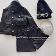 【2点セット】2026秋冬新作★韓国風子供服★ベビー服 ★キッズ服★コート+ショットパンツ 90-160
