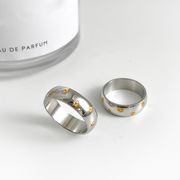 サージカルステンレス星指輪　リング　アクセサリー　18kコーティング　INS　金属アレルギー対応