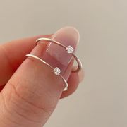 100％S925シルバーリング　	HFYH-E41　高品質アクセサリー
