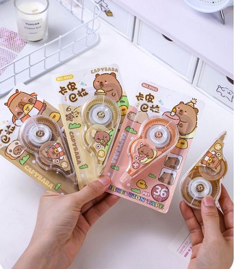 2026新品 修正テープ 6m  カピバラ 文房具 ステーショナリー 事務 勉強 ファッション雑貨