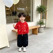 韓国風　子供セーター　ニット　 重ね着　セーター　春秋物
