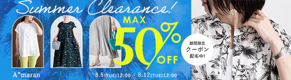 ◆最大50％OFFサマークリアランスセール◆限定クーポン◆＊2025 新作も続々入荷＊